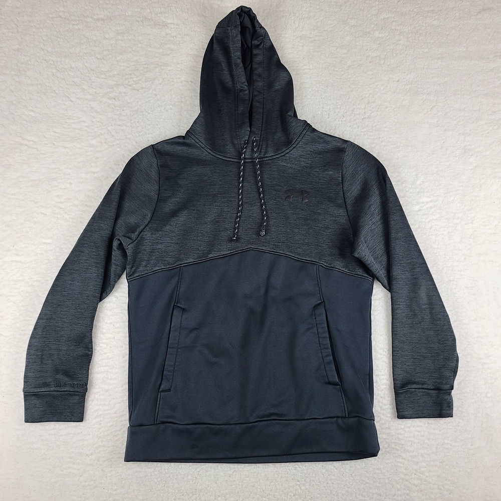 Under Armour Hoodie Mens Small Black Loose Storm Sweater Activewear *